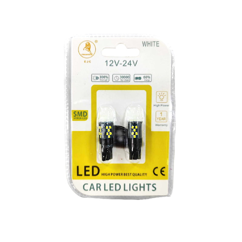 EJC Λάμπες Αυτοκινήτου T10-2016-33Led 12V-24 2τμχ ψυχρό φως – LED light
