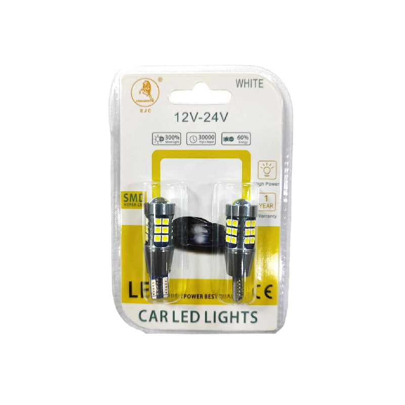 EJC Λάμπες Αυτοκινήτου T15-3030-27SMD 12V-24 2τμχ ψυχρό φως – LED light