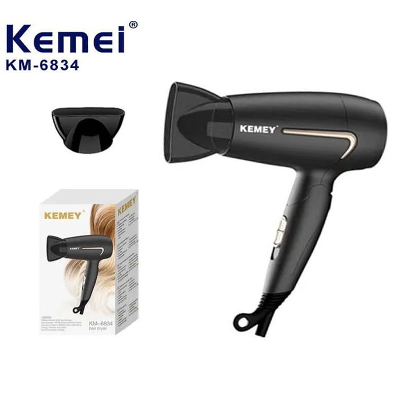 Kemei Πιστολάκι Μαλλιών Ταξιδίου 1800W KM-6834 - Hair dryer