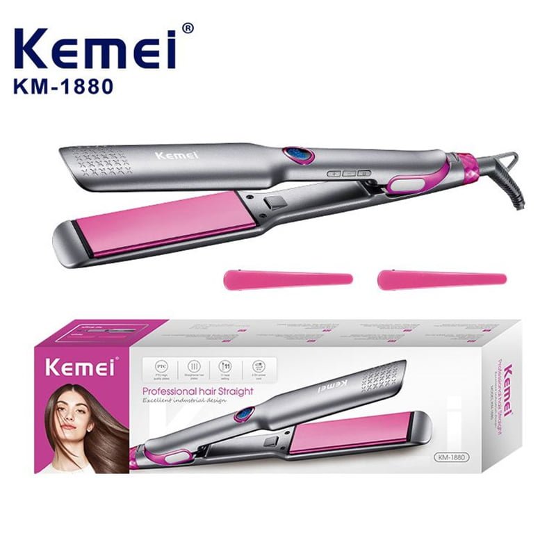 Kemei KM-1880 Πρέσα Μαλλιών με Κεραμικές Πλάκες – Professional Hair Straightener