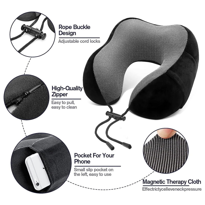 Μαξιλάρι Αυχένα Ταξιδιού Memory Foam - Memory Foam Travel Pillow Neck Support