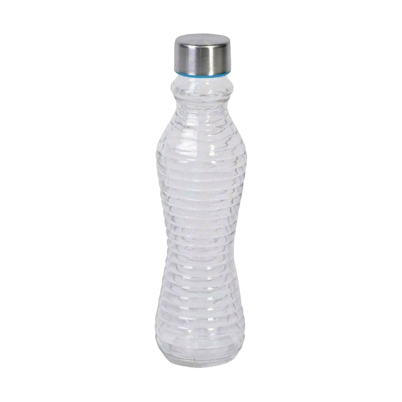 Sidirela Μπουκάλι Νερού Γυάλινο με Βιδωτό Καπάκι Διάφανο 1000ml - Glass Bottle
