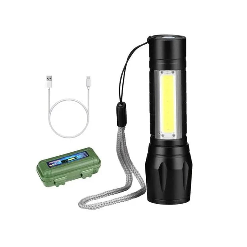 Μίνι Φακός Επαναφορτιζόμενος LED Τσέπης USB Charge 9cm - Small Flashlight