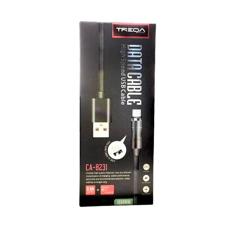 TREQA CA-8231 καλώδιο USB micro USB 3.0A 1m - USB cable
