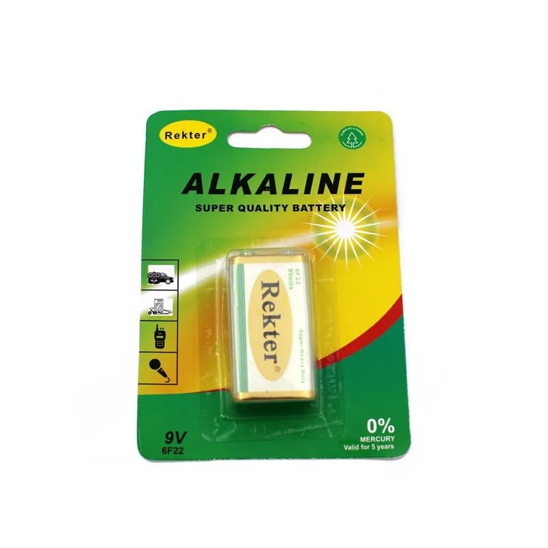 REKTER αλκαλική μπαταρία 9V – Alkaline super quality battery 6F22