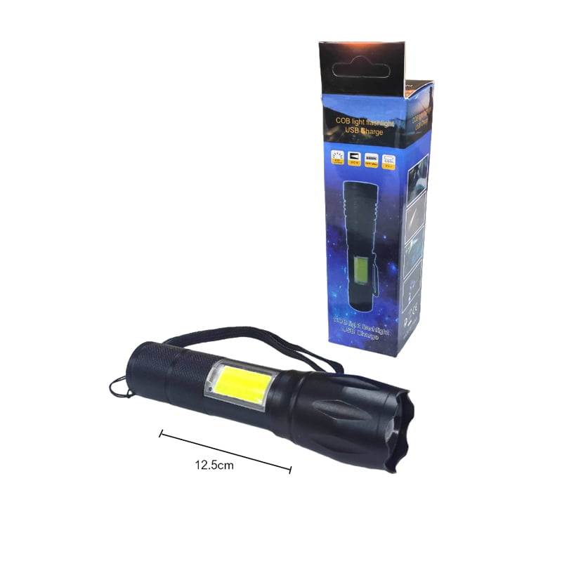 Επαναφορτιζόμενος Φακός LED - COB light flashlight