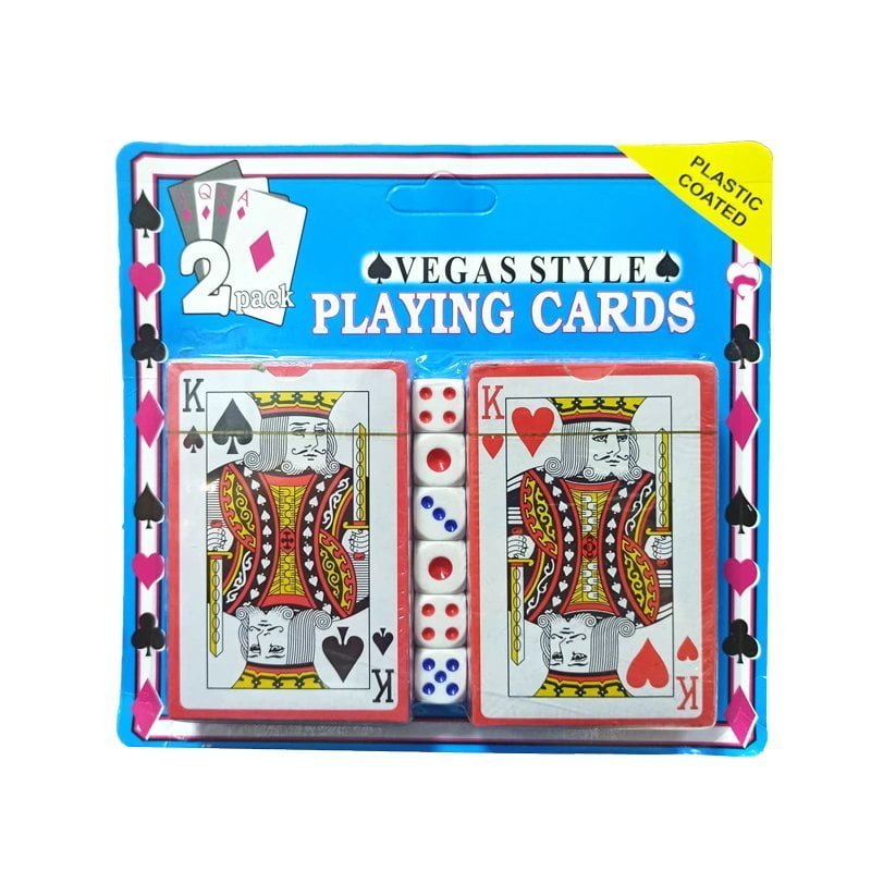 Τράπουλα σετ 2τμχ και ζάρια - Vegas style playing cards 2pcs