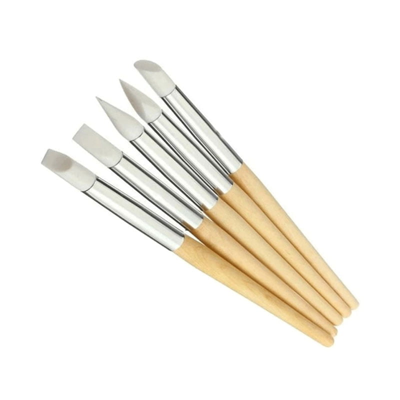 Σετ Πινέλα Σιλικόνης για Nail Art 5τμχ - Nail art silicone brushes