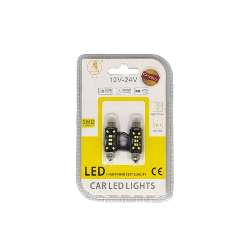 EJC Λάμπες Αυτοκινήτου Canbus LED 2016-T10 41mm 2τμχ ψυχρό φως - LED light