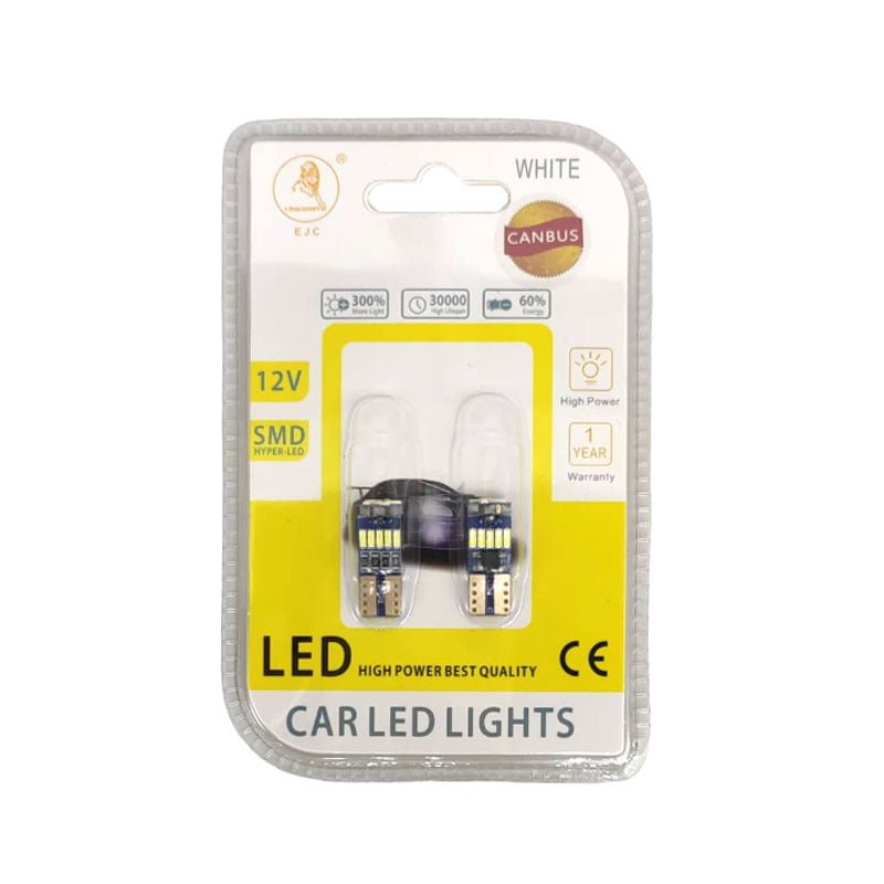 EJC Λάμπες Αυτοκινήτου Canbus LED 12V 2τμχ ψυχρό φως T10-4014-15L - LED light