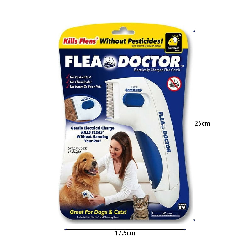 Factory Flea Doctor Ηλεκτρική Χτένα Σκύλου για Εξολόθρευση Ψύλλων & Παράσιτων - Electric Dog Comb for Extermination of Fleas and Pests