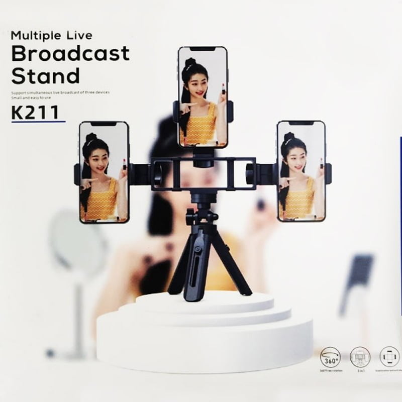 Βάση στήριξης κινητού 3 θέσεων - Multiple live broadcast stand K211