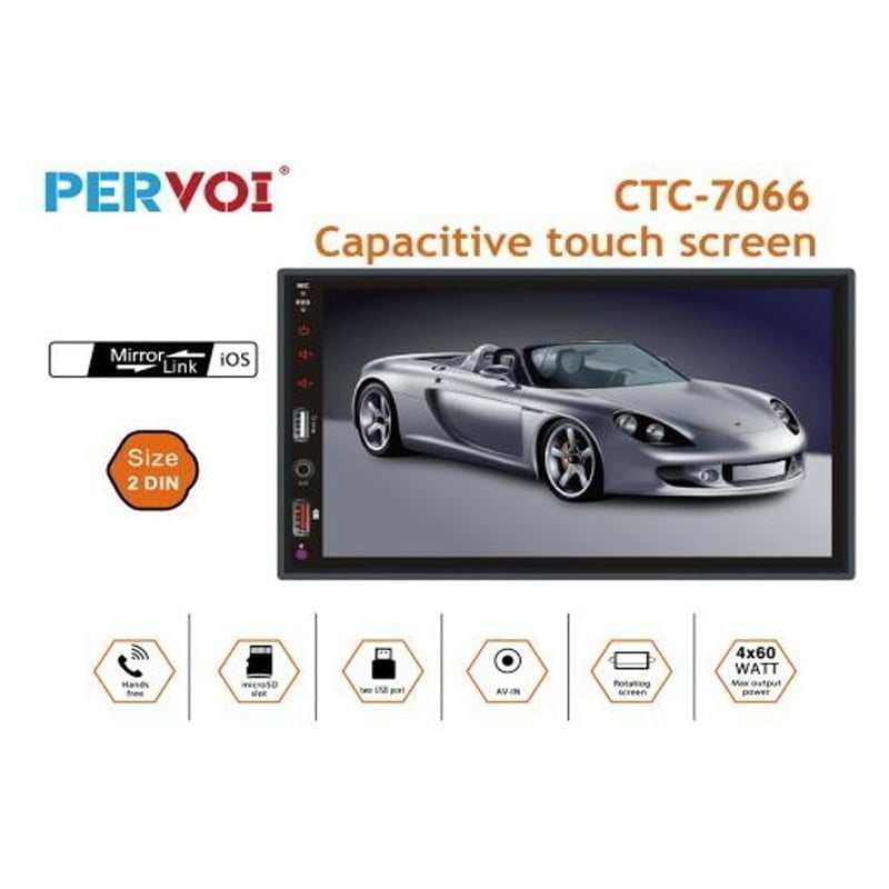 PerVoi Οθόνη αυτοκινήτου 7" HD αφής CTC-7066 multimedia system - Capacitive touch screen