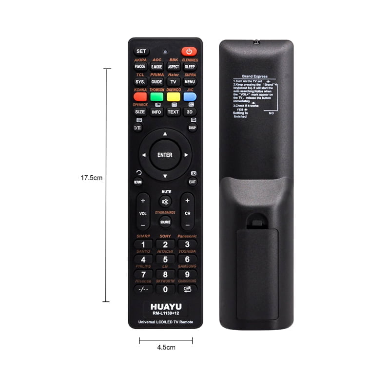 HUAYU Τηλεκοντρόλ Universal για τηλεόραση RM-L1130+12 - LED/LCD Remote control