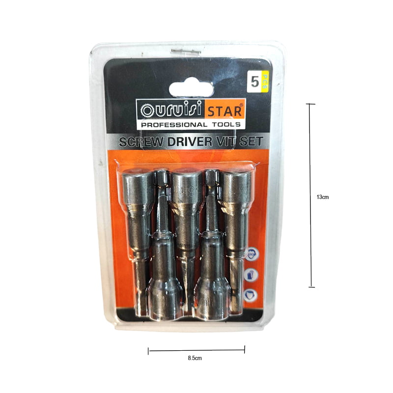 Uruisi Σετ καρυδάκια μαγνητικά 8x65mm - Screw driver vit set