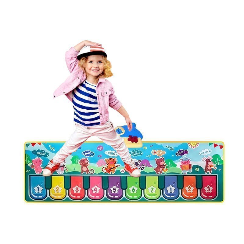 Παιδικό Διαδραστικό Μουσικό Χαλί Πιάνου με Πολλές Διασκεδαστικές Μελωδίες 110cm x 36cm - Music play mat
