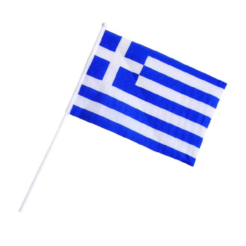 Ελληνική σημαία με πλαστικό κοντάρι 60cm 6τεμ - Greek flag
