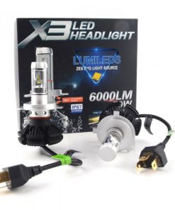 Λάμπα αυτοκινήτου H4 Ψυχρό Λευκό - X3 LED Headlight 6000LM 50W H4