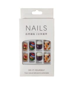 Αυτοκόλλητα νύχια σε διάφορα σχέδια - Press-on fake nails