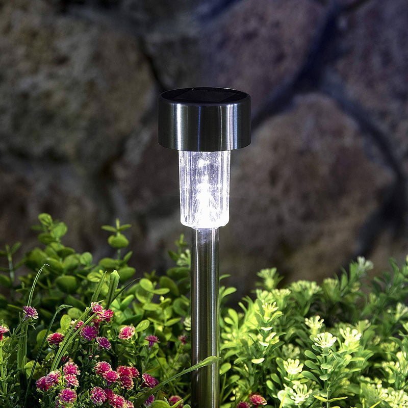 Ηλιακό φωτιστικό κήπου λευκό φως 10τμχ SB-1S - Solar Garden Light Lawn Lamp