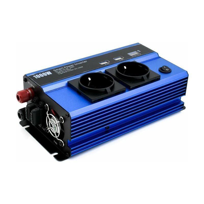 ANDOWL QY-7011 Μετατροπέας Ισχύος Αυτοκινήτου 1000W 12V 220V με 2xUSB - Smart power inverter