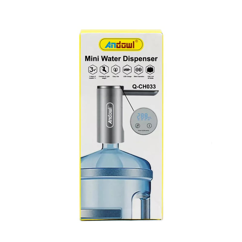 Andowl Ηλεκτρονική Αντλία Νερού με Αναδιπλούμενο Στόμιο & Επιφάνεια Αφής για Μπουκάλια Q-CH033 - Mini water dispenser