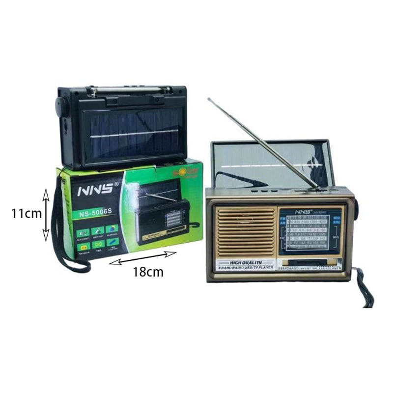 NNS NS-5006S Επιτραπέζιο Ραδιόφωνο Ηλιακό με USB - Solar charge radio