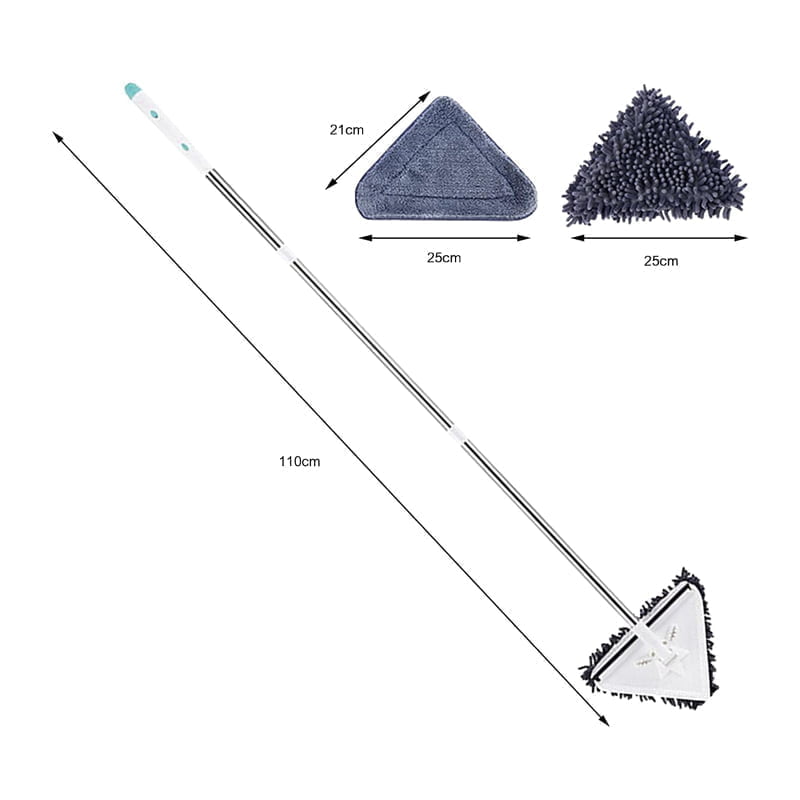 Τρίγωνη σφουγγαρίστρα με δύο ανταλλακτικά 1.1m - Triangle mop