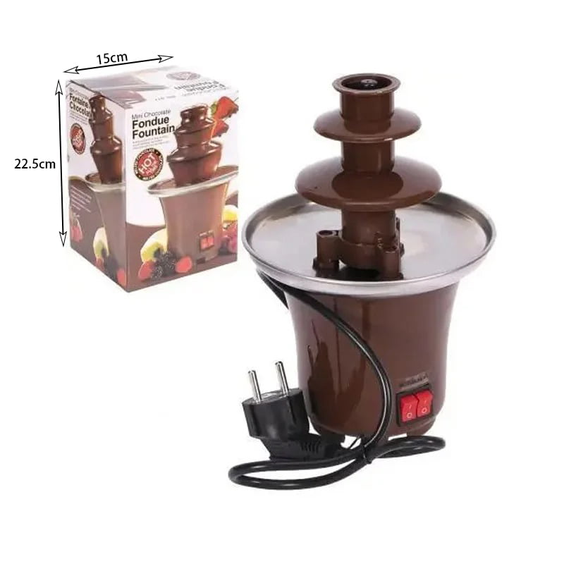 Συντριβάνι σοκολάτας με 3 επίπεδα - Mini chocolate fondue fountain