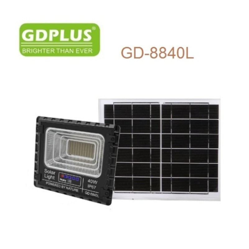 Ηλιακός προβολέας τοίχου με τηλεχειριστήριο 40W GD-8840L GDPLUS – Solar light