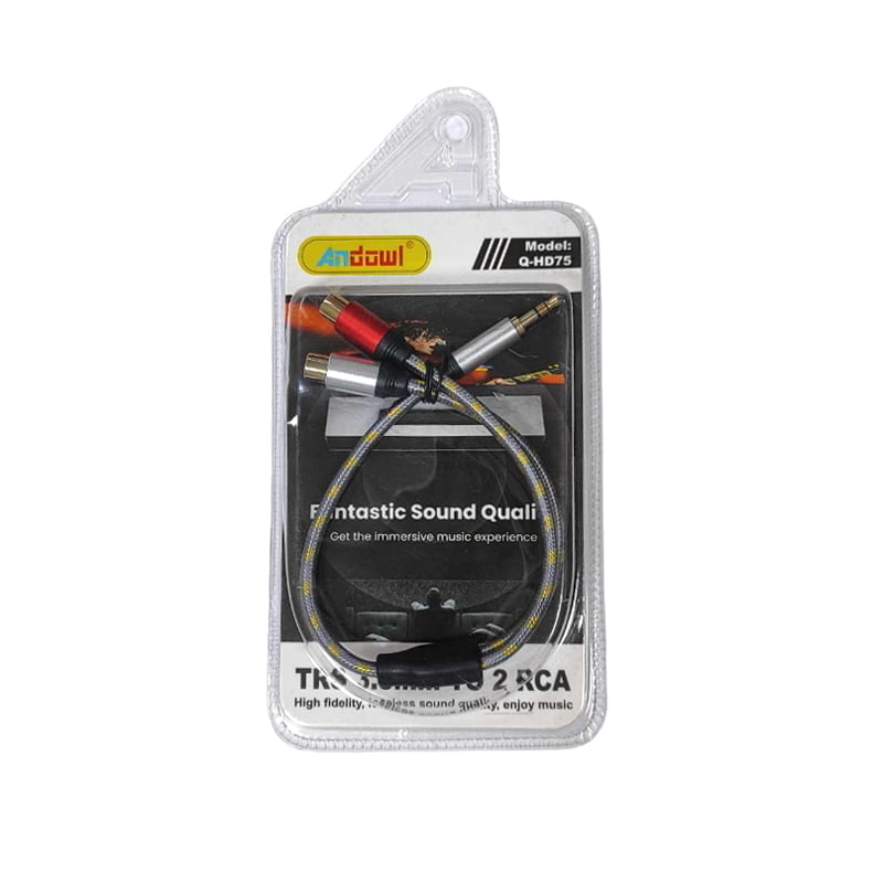 Andowl Καλώδιο ήχου TRS 3.5mm σε 2 RCA Q-HD75 - Audio cable