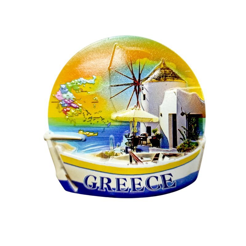 Μαγνητάκι ψυγείου σουβενίρ Greece 12τεμ - Metallic fridge magnet Greece