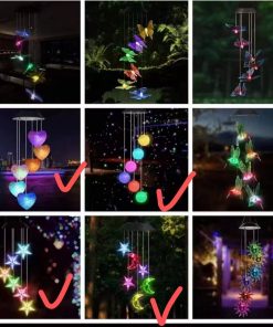 ΗΛΙΑΚΑ ΦΩΤΑΚΙΑ ΑΝΕΜΟΥ ΚΑΡΔΙΑ ΠΟΛΥΧΡΩΜΟ