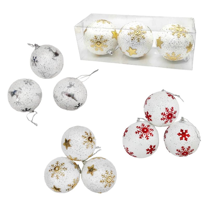 Σετ Χριστουγεννιάτικες Μπάλες 3τμχ - Christmas Balls 3pcs