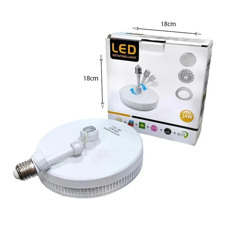 LED φωτιστικό οροφής 18W Φ230 6500Κ Ψυχρό φως Ε27 - LED Rotating Light