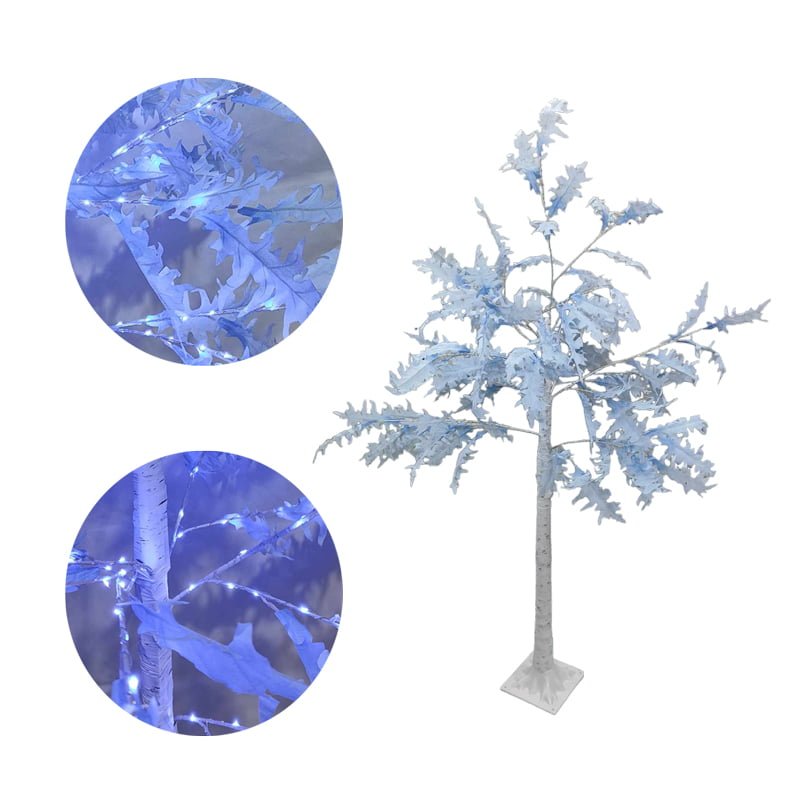 Led Φωτιζόμενο Δέντρο Λευκό με Μπλε Φύλλα 180cm - Led Blue Tree