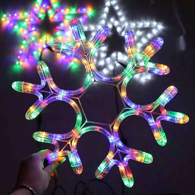 Χιονονιφάδα Led RGB Φως με καλώδιο - Christmas snowflake light LED