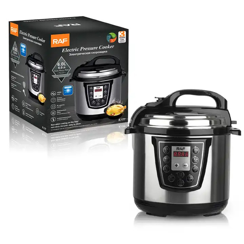 RAF Ηλεκτρικός Πολυμάγειρας 6.0L 1000W R.177 - Electric Pressure Cooker