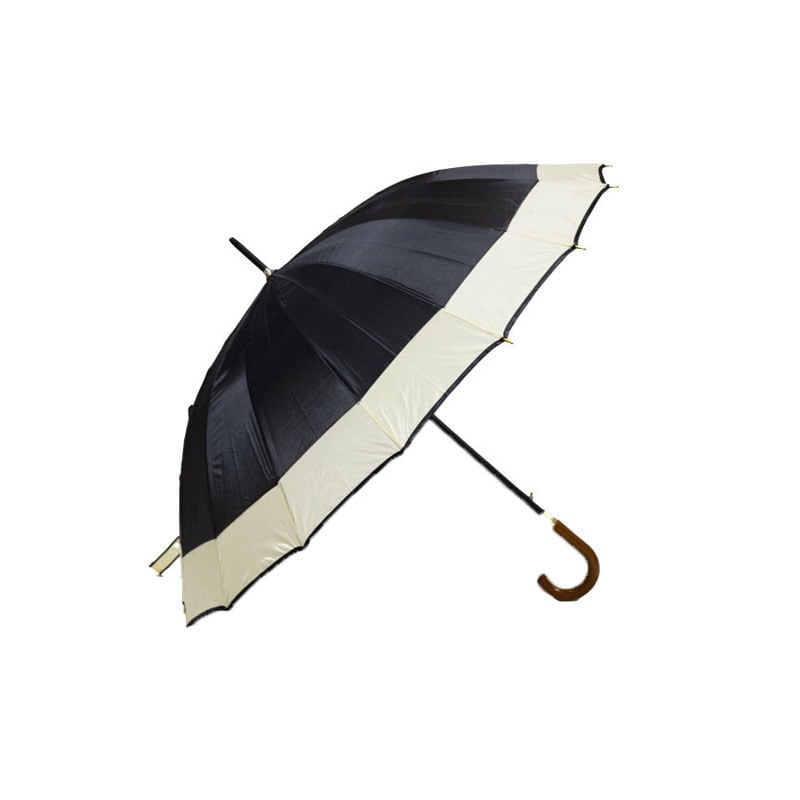 Ομπρέλα βροχής αυτόματη με ξύλινο μπαστούνι – Umbrella