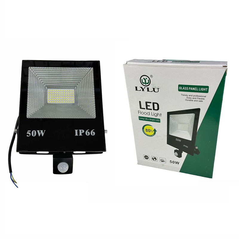 Lylu LED προβολέας με ανιχνευτή κίνησης IP66 50W - LED flood light