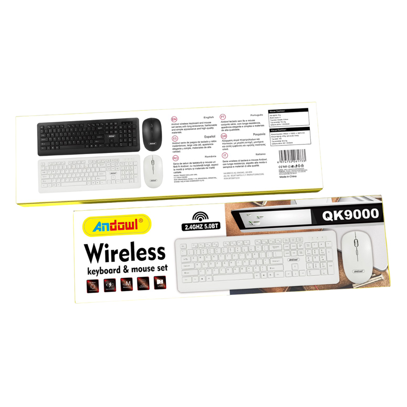 Andowl QK9000 Σετ πληκτρολόγιο & ποντίκι ασύρματα 2.4 - Wireless keyboard & mouse set