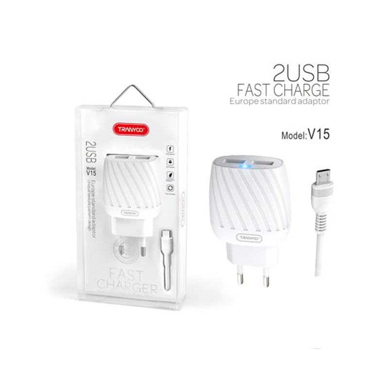 TRANYOO γρήγορος φορτιστής micro 2USB V15 – Fast charger