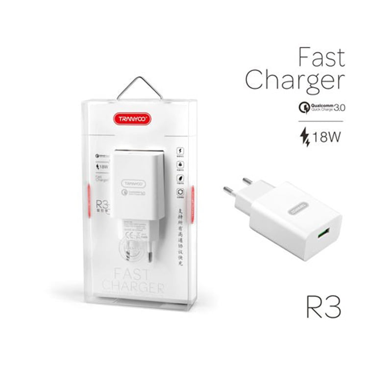 TRANYOO 18W γρήγορος φορτιστής QC3.0 R3 – Fast charger