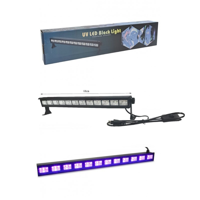 UV μπάρα φωτισμού LED QY-DJ-UV12 - UV LED Black light bar