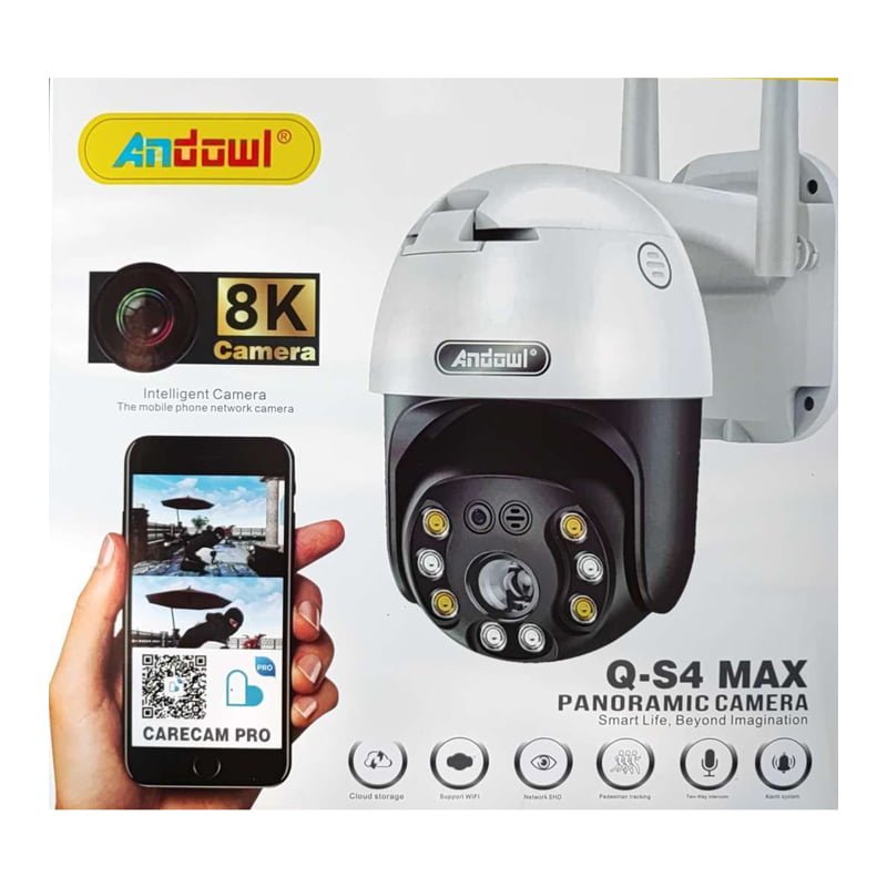 Andowl Q-S4 Max IP Κάμερα Παρακολούθησης Wi-Fi 3MP Full HD+ Αδιάβροχη με Μικρόφωνο - Panoramic Camera