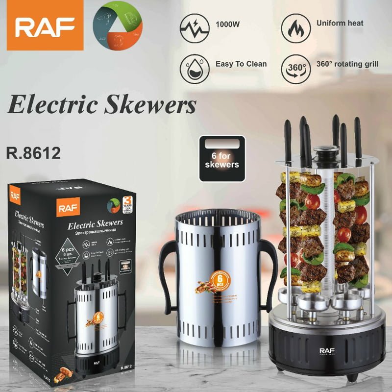 Raf R.8612 Ηλεκτρική Κάθετη Ψησταριά 1000W 6pcs - Electric Skewers