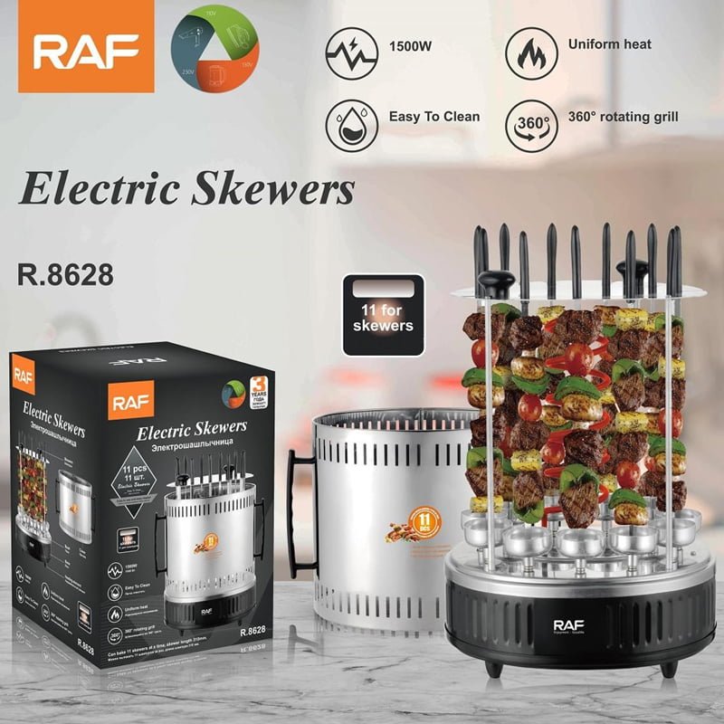 RAF R.8628 Ηλεκτρική Κάθετη Ψησταριά 1500W 11pcs - Electric Skewers