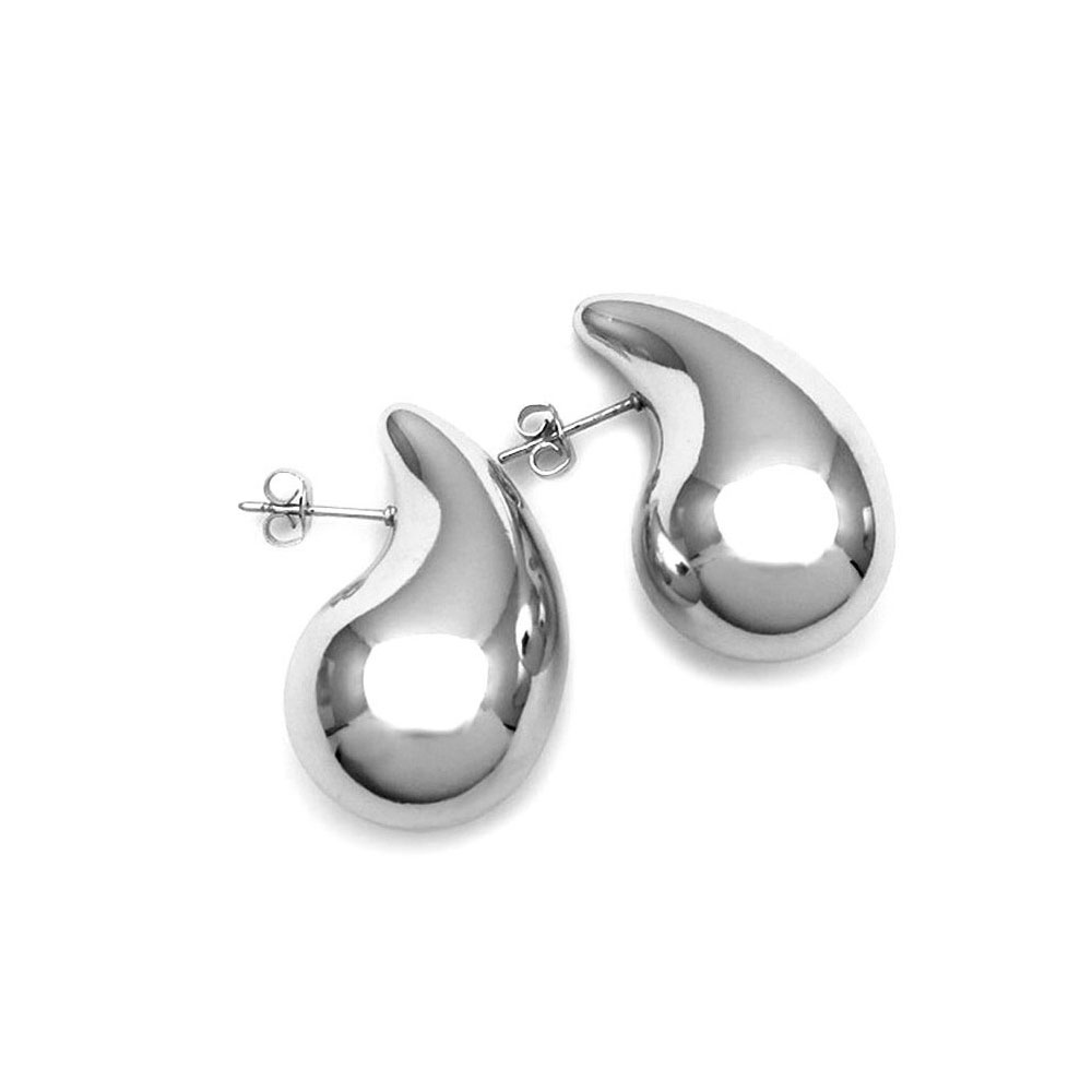 ΣΚΟΥΛΑΡΙΚΙΑ ΑΤΣΑΛΙ ΜΕ ΣΧΕΔΙΟ DROPS 2CM-WOMEN’S STEEL EARRINGS