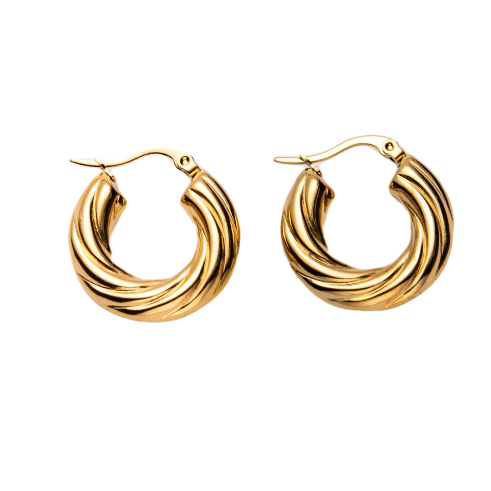 ΓΥΝΑΙΚΕΙΑ ΣΚΟΥΛΑΡΙΚΙΑ ΚΡΙΚΟΙ ΑΠΟ ΑΤΣΑΛΙ-WOMEN'S STEEL EARRINGS