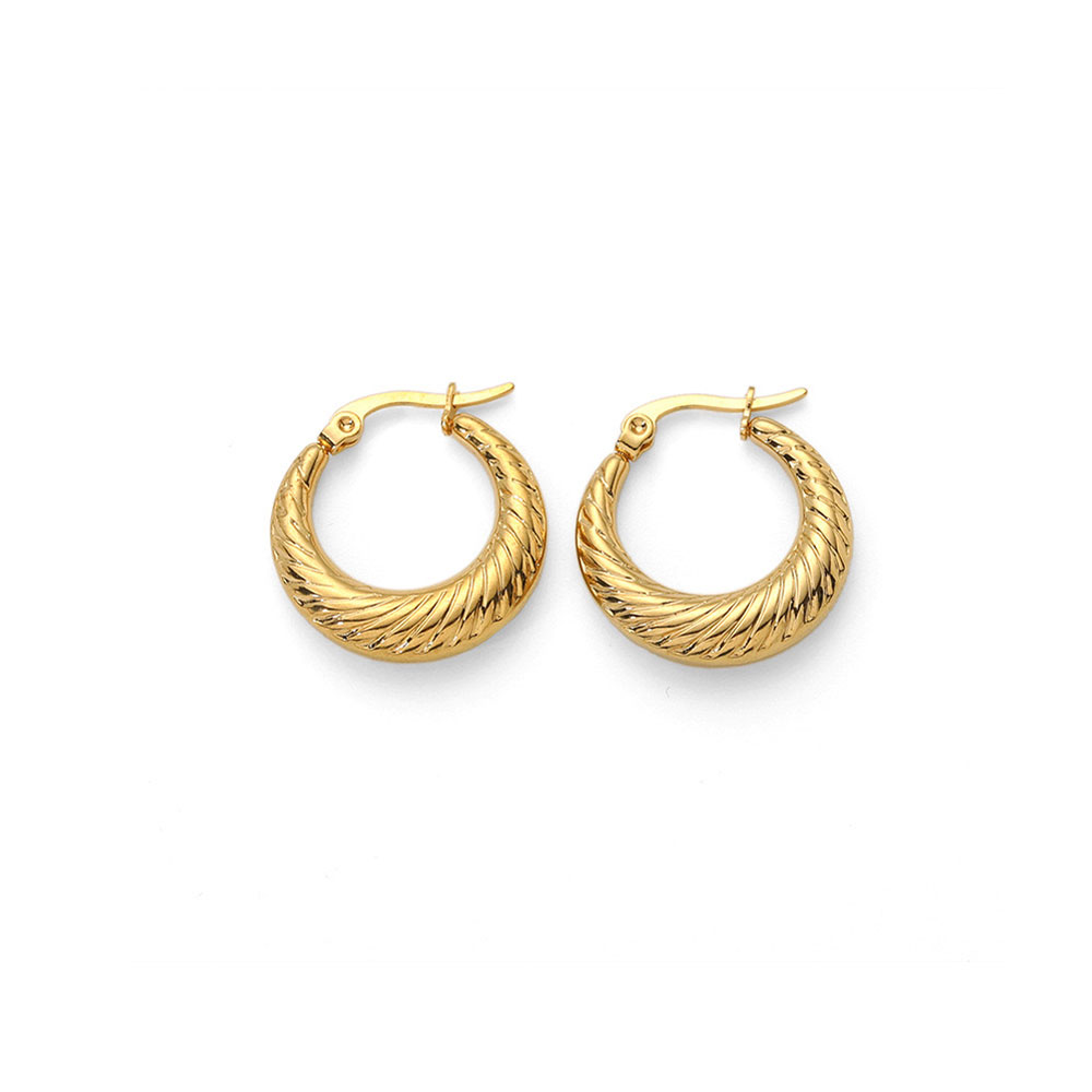 ΓΥΝΑΙΚΕΙΑ ΣΚΟΥΛΑΡΙΚΙΑ ΚΡΙΚΟΙ ΑΠΟ ΑΤΣΑΛΙ-WOMEN'S STEEL EARRINGS